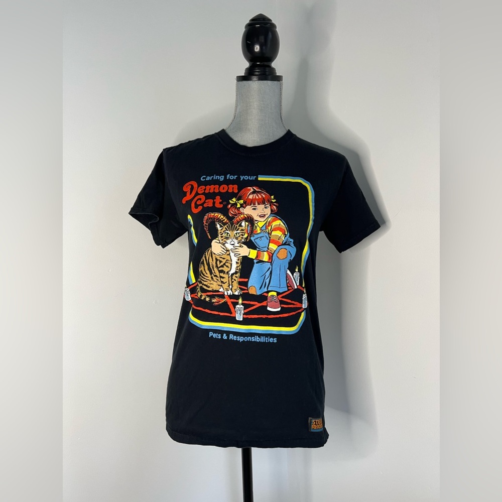 Steven Rhodes Demon Cat T-Shirt US Women’s S